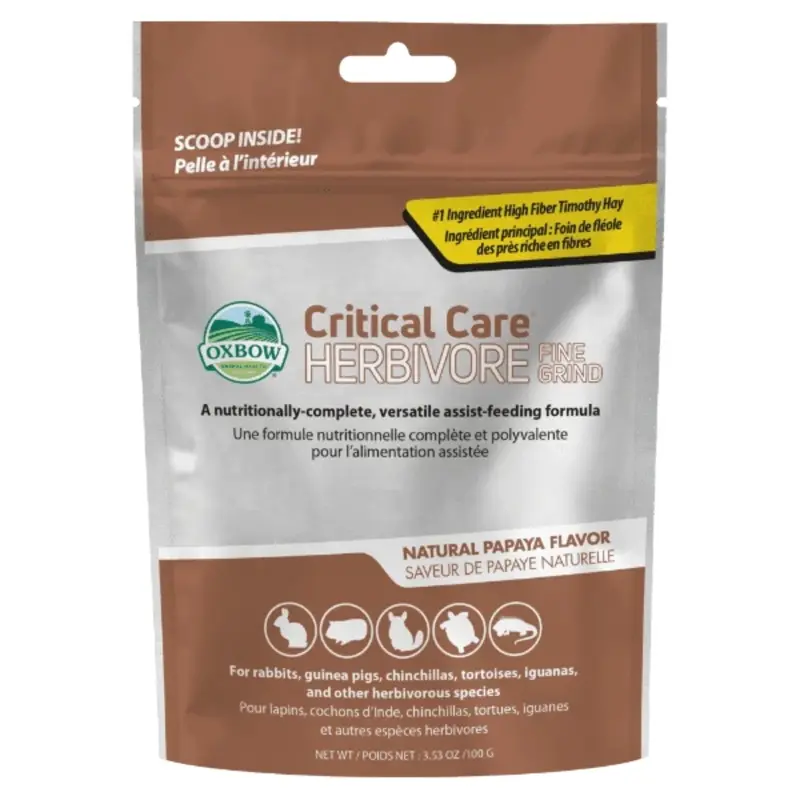 Oxbow Critical Care Herbivore; Fine Grind Papaya