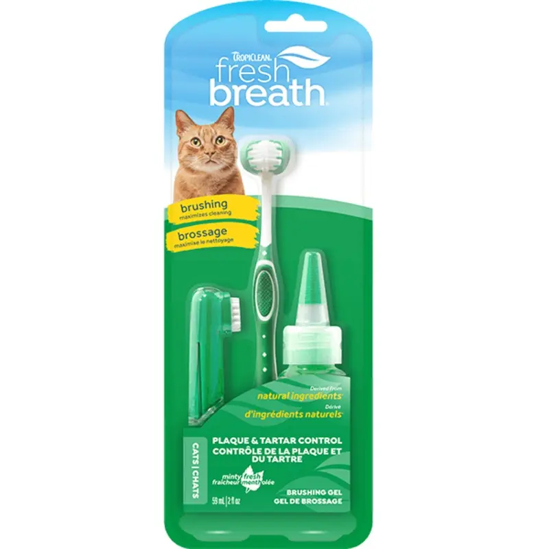 Tropiclean Fresh Breath Oral Care Kit for Cats