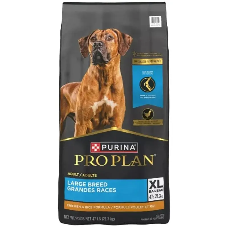 Purina Pro Plan Adult Large Breed Chicken & Rice Dry Dog Food, 47lb