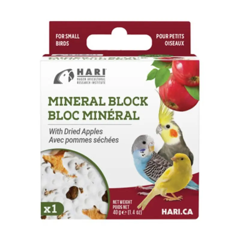 HARI Mineral Block w/ Dried Apples For Small Birds 1.4 oz