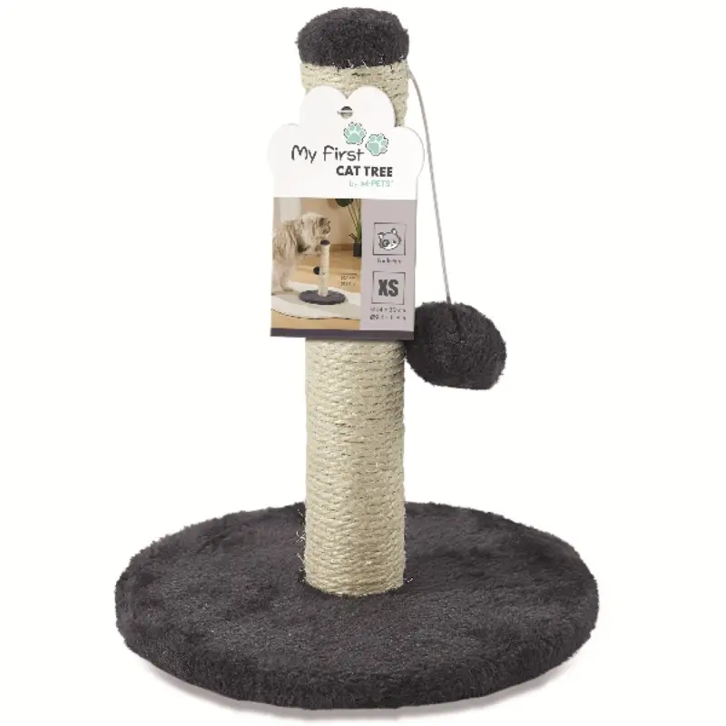 M-PETS My First Cat Tree Pompom Grey