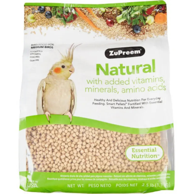 ZuPreem Natural Medium Bird Food 2.5 lb