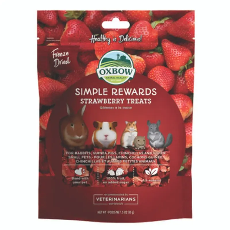 Oxbow Simple Rewards Small Animal Strawberry Treats .5 oz
