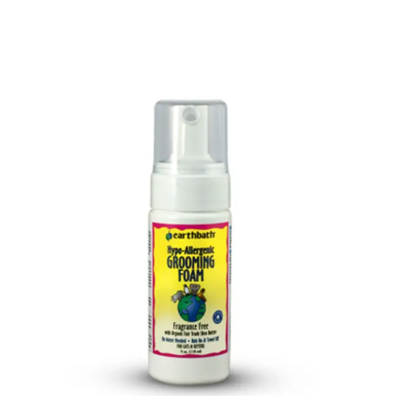 Earthbath Hypo-Allergenic, Fragrance Free Grooming Foam for Cats 4 fl oz