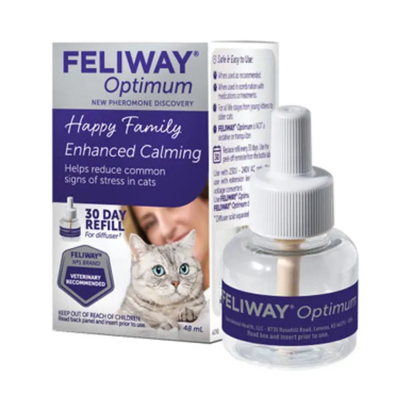 Feliway Cat Optimum Enhanced Calming Pheromone 30 Day Diffuser Refill 48 ml