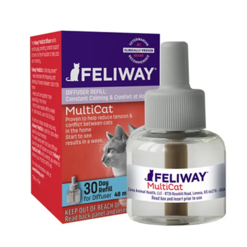 Feliway MultiCat Calming Pheromone 30 Day Diffuser Refill 48 ml