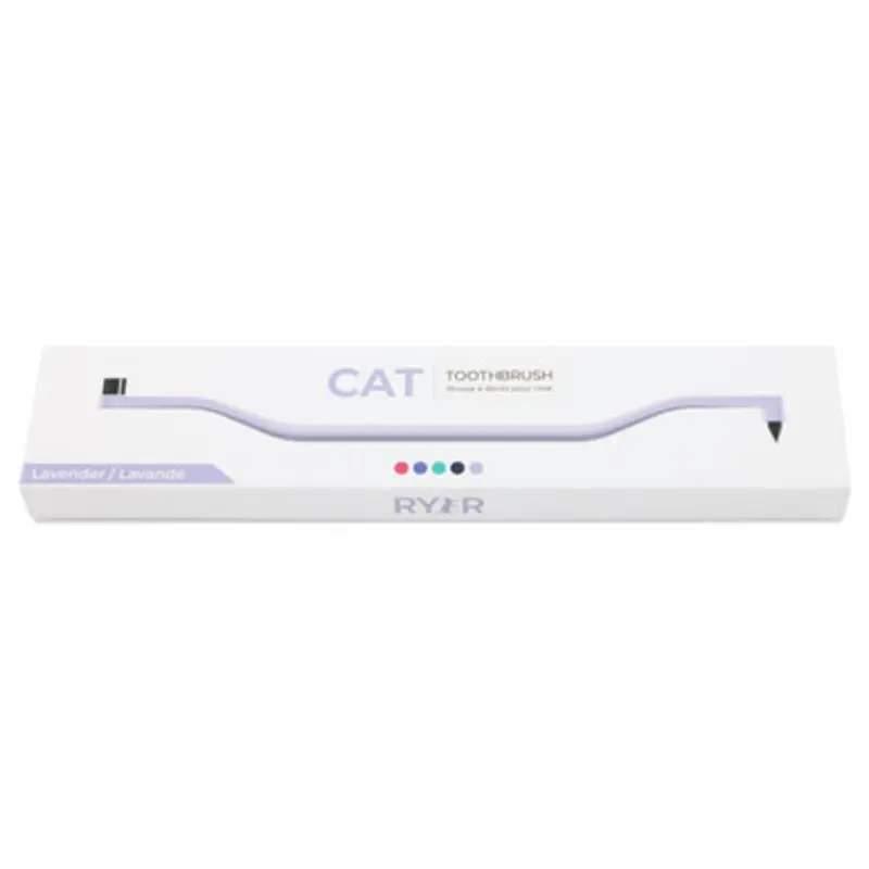 RyerCat Lavender Dual Sided Cat Toothbrush One Size