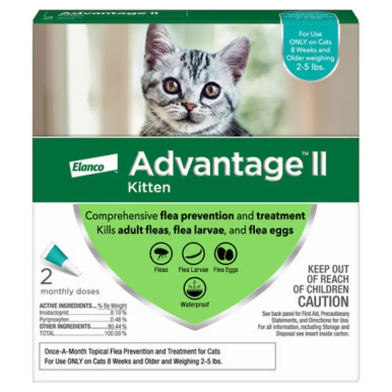 Advantage II Flea Control for Kittens (2 - 5 lbs) 2 pk