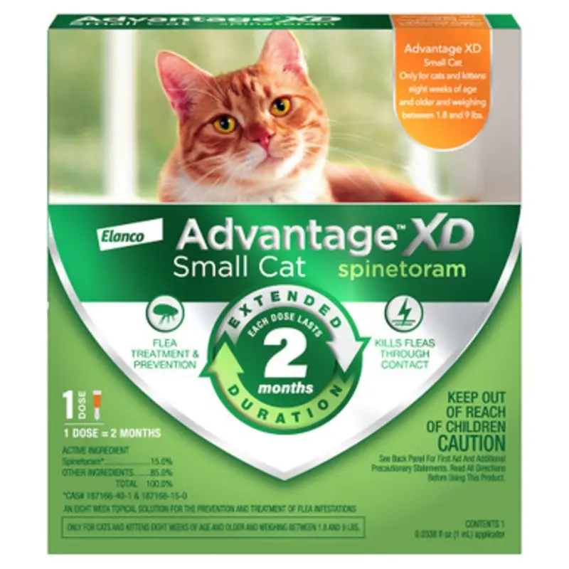 Advantage XD Flea Treatment & Prevention for Small Cats (1.8 - 9 lbs) 1 pk