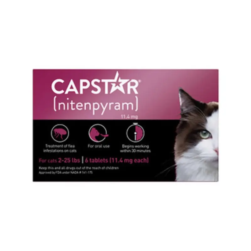 Capstar Oral Flea Treatment for Cats 2-25 lbs 6 ct