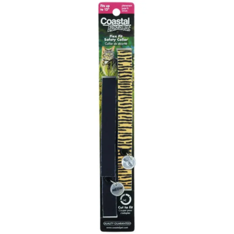 Coastal ElastaCat Tiger & Black Flex Fit Cat Safety Collar, 2-Pack 2 pk