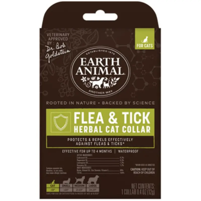 Earth Animal Nature's Protection Herbal Flea & Tick Collar for Cats One Size