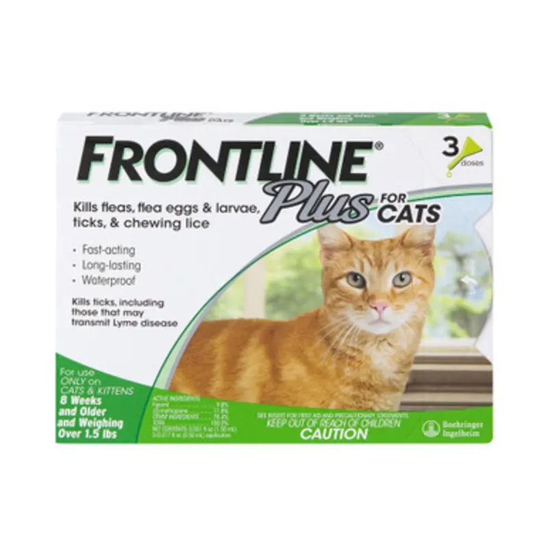 Frontline Plus Flea & Tick Treatment for Cats & Kittens 3 pk