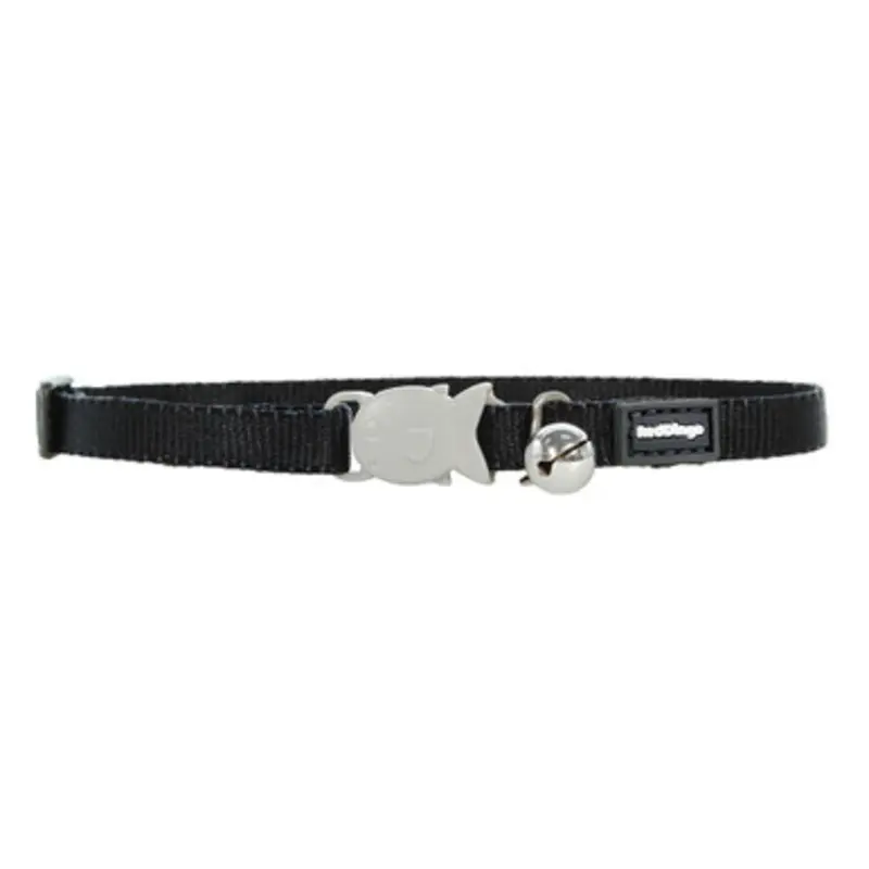 Red Dingo Black Breakaway Safety Kitten Collar One Size