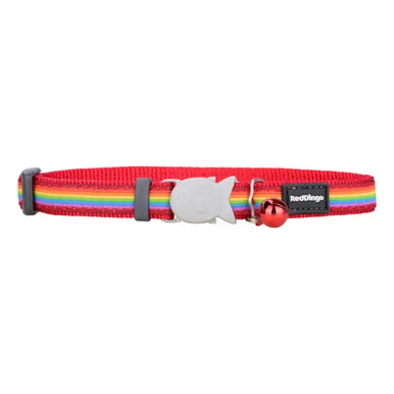 Red Dingo Red Rainbow Breakaway Safety Cat Collar One Size