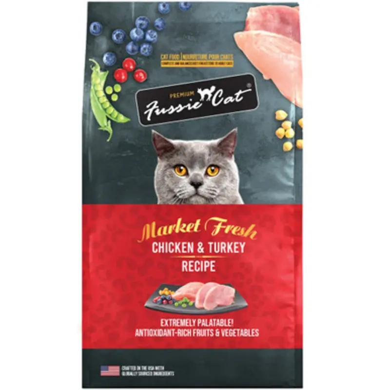 Fussie Cat Market Fresh Chicken & Turkey Recipe Premium Dry Cat Food 3.5 lb