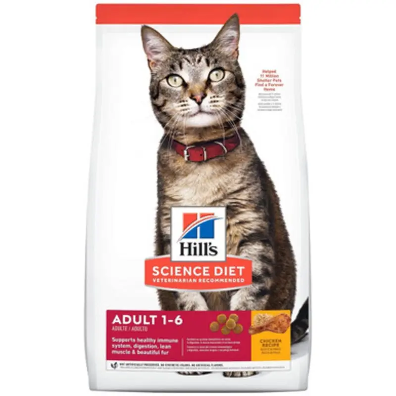 Hill's Science Diet Chicken Recipe Adult 1-6 Premium Dry Cat Food 4 lb