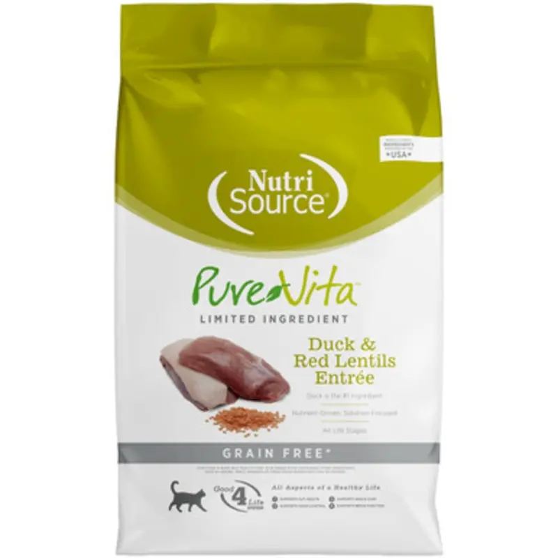 PureVita Limited Ingredient Duck & Red Lentils Entre Grain Free Dry Cat Food 4 lb
