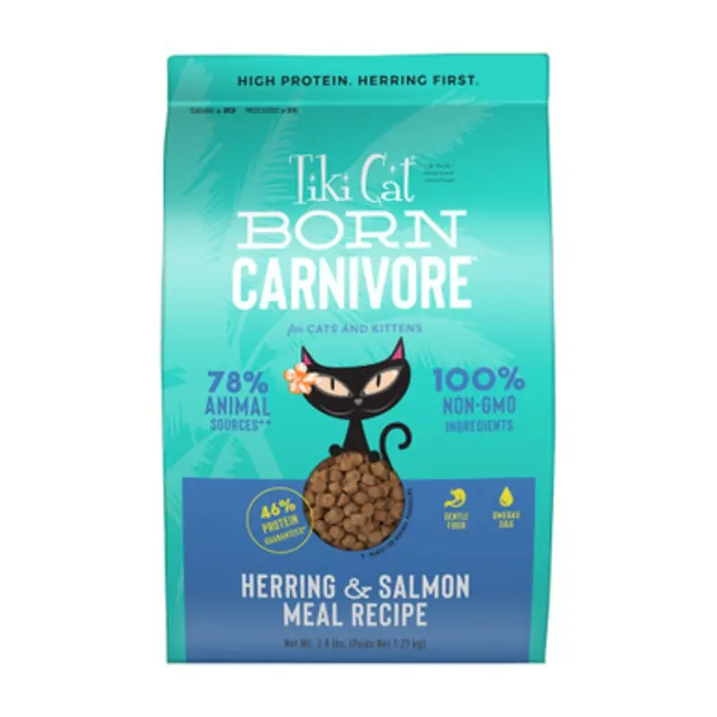 Tiki Cat Born Carnivore Herring & Salmon Dry Cat Food 5.6 lb