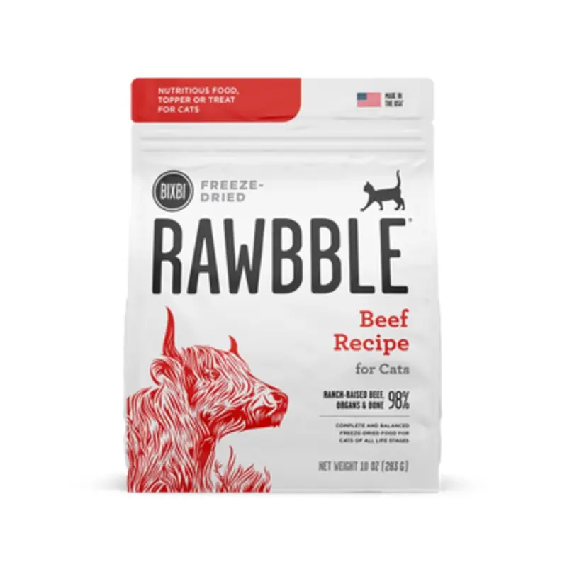 Bixbi Rawbble Beef Recipe Freeze-Dried Cat Food 3.5 oz