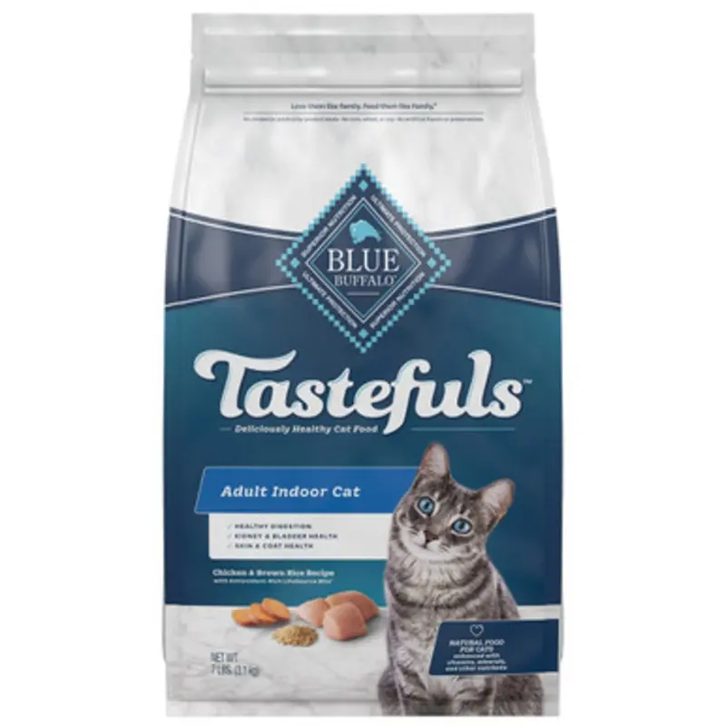 Blue Buffalo Tastefuls Indoor Chicken & Brown Rice Recipe Adult Dry Cat Food 7 lb