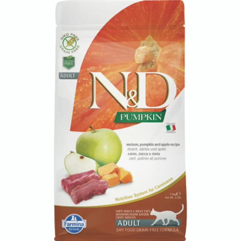 Farmina N&D Pumpkin Venison, Pumpkin & Apple Adult Dry Cat Food 3.3 lb