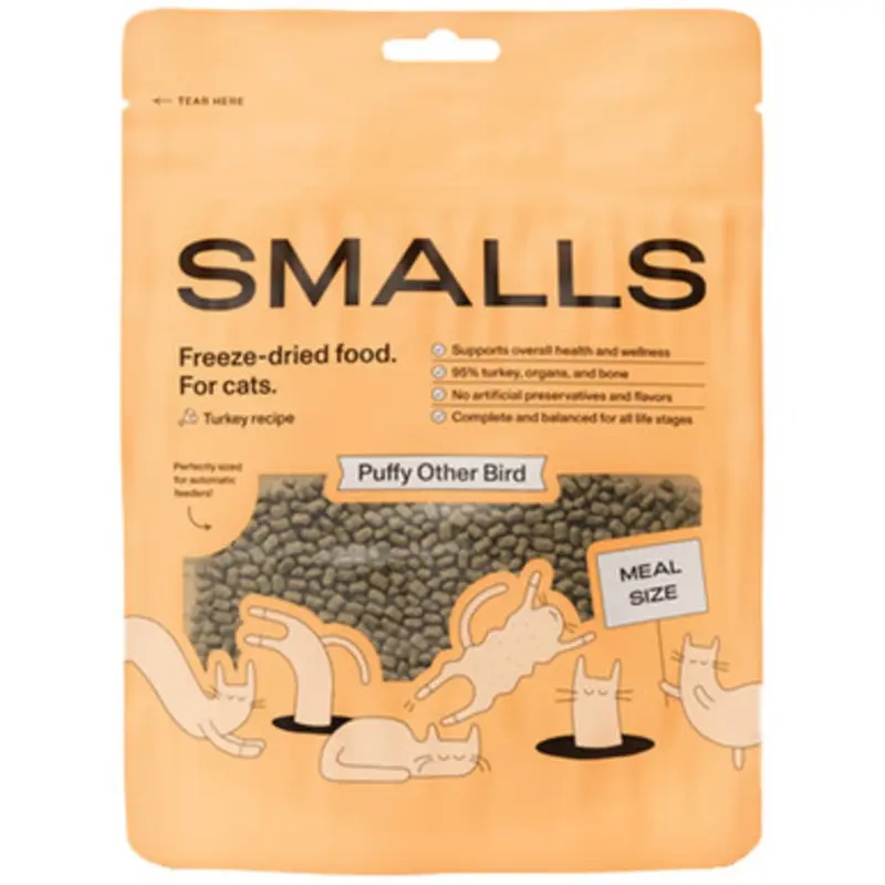 Smalls Freeze-Dried Puffy Other Bird Turkey Recipe Cat Food 3 oz