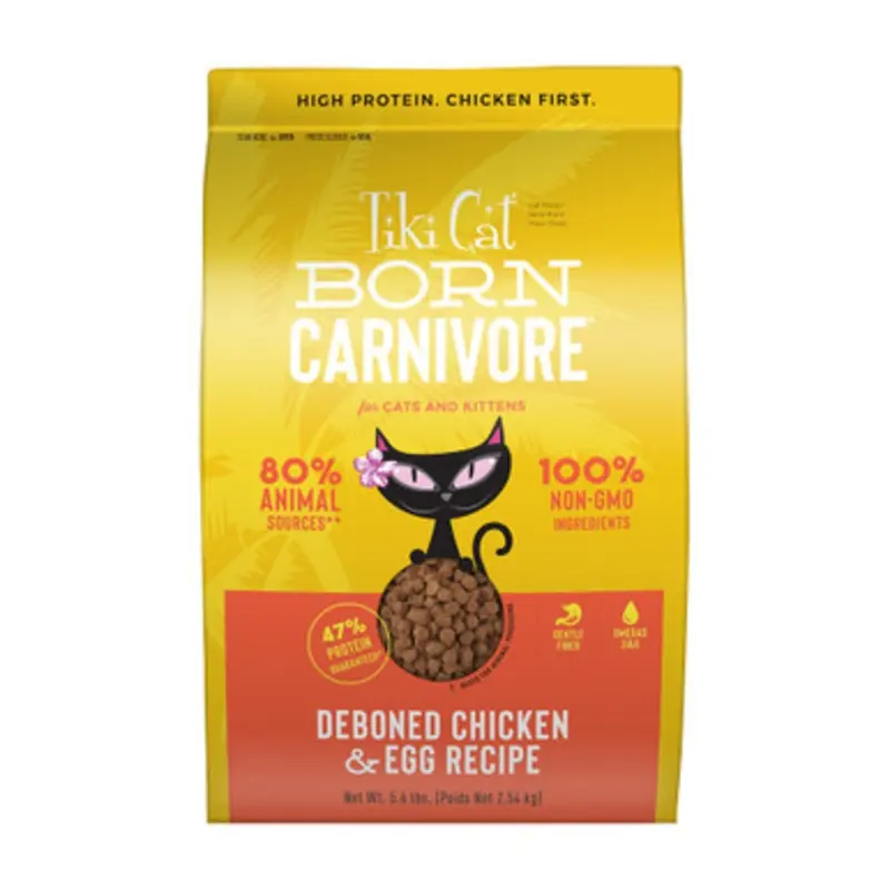 Tiki Cat Born Carnivore Deboned Chicken & Egg Dry Cat Food 5.6 lb