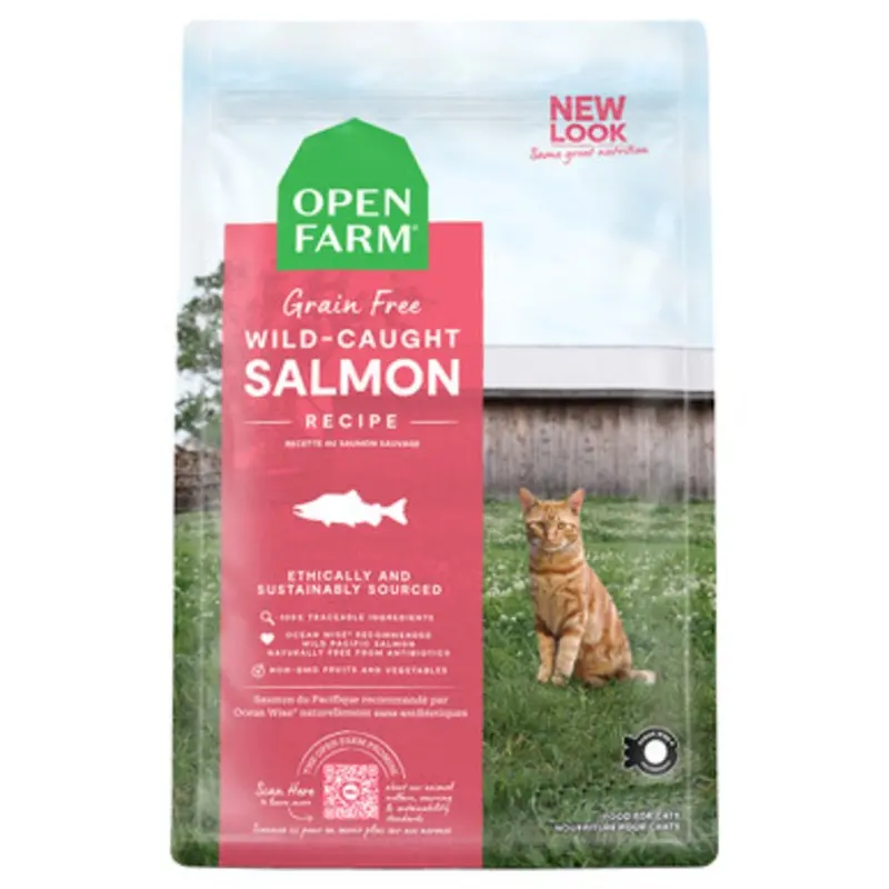 Open Farm Grain Free Wild-Caught Salmon Recipe Dry Cat Food 4 lb