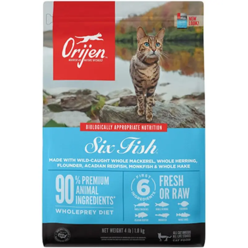 Orijen Six Fish Recipe Dry Cat Food 4 lb