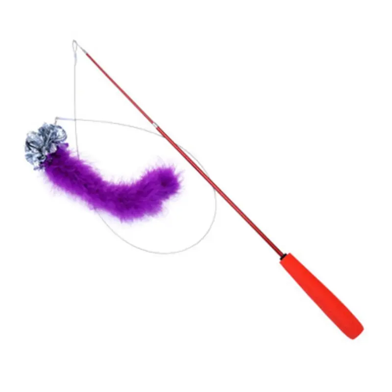 Turbo Telescoping Teaser with Crinkle Tail Cat Toy One Size
