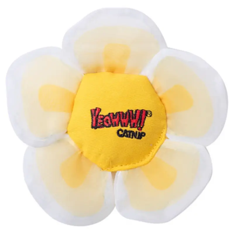 Yeowww! White Daisy's Flower Top Catnip Cat Toy One Size