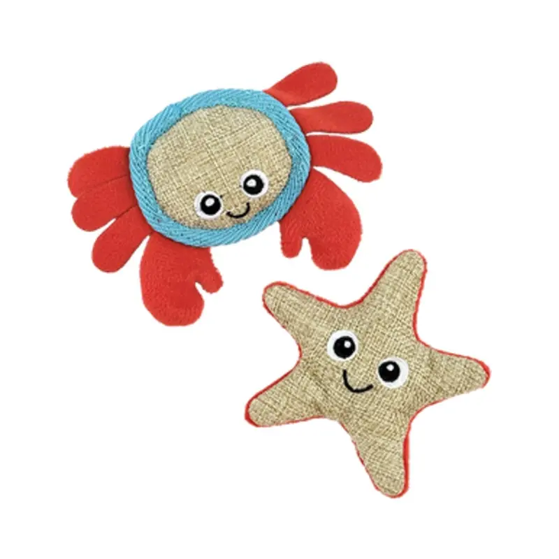 Fog City Pet Crab & Starfish Duo Catnip Cat Toys, 2-Pack 2 pk