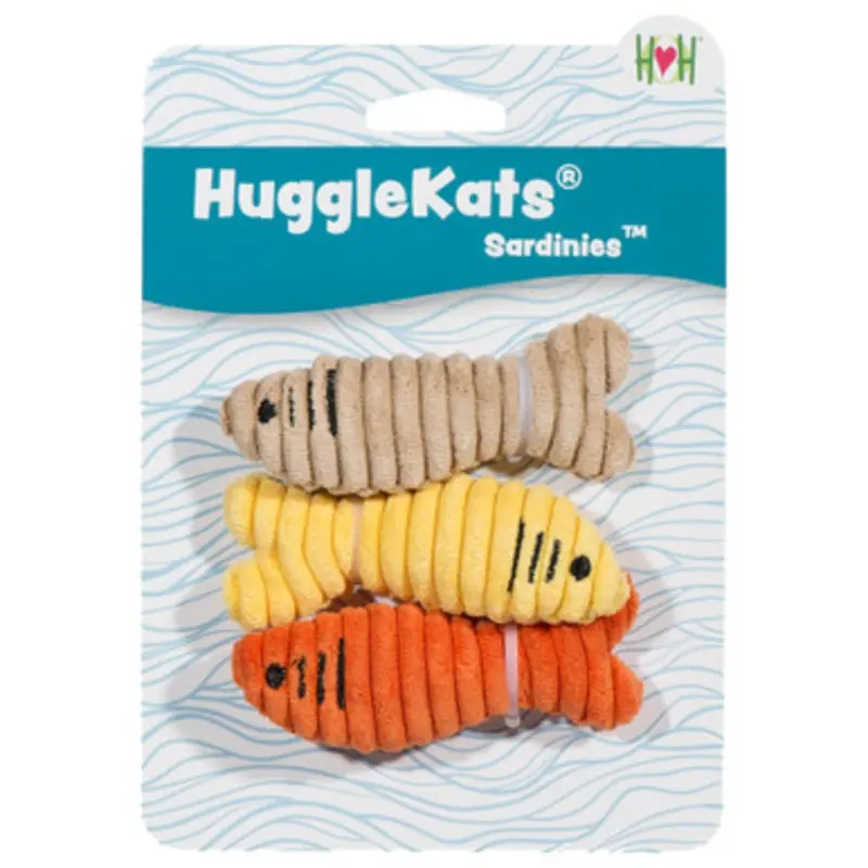 HuggleKats Sardinies Catnip Cat Toys, 3-Pack 3 pk