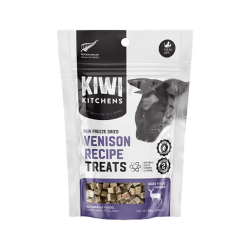 Kiwi Kitchens Raw Freeze Dried Venison Recipe Cat Treats 1.05 oz