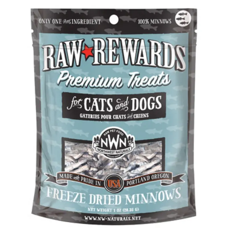 Raw Rewards Freeze Dried Minnows Cat & Dog Treats 1 oz