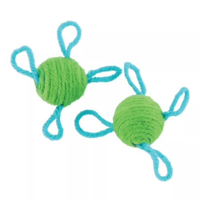 Turbo Green Wool Balls Batting Cat Toys, 2-Pack 2 pk