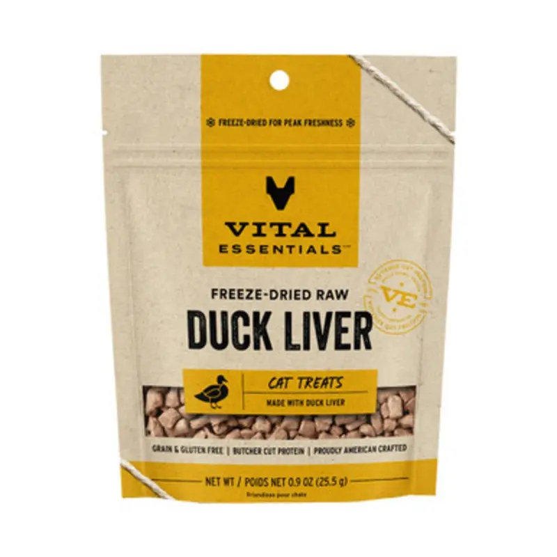 Vital Essentials Duck Liver Freeze-Dried Raw Cat Treats 0.9 oz