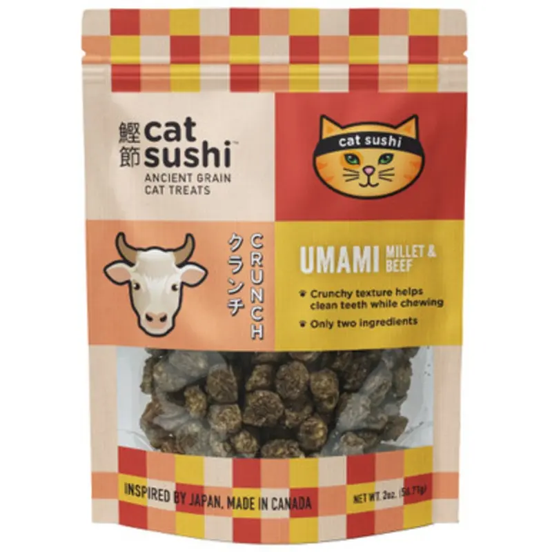 Cat Sushi Umami Millet & Beef Crunchy Cat Treats 2 oz
