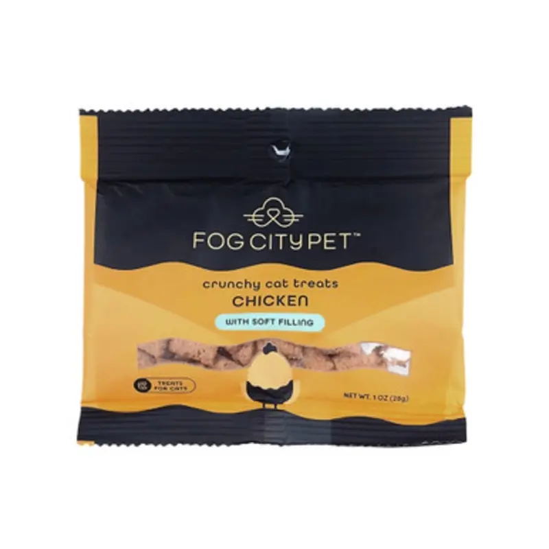Fog City Pet Snackables Crunchy w/ Soft Filling Chicken Trial Size Cat Treats 1 oz