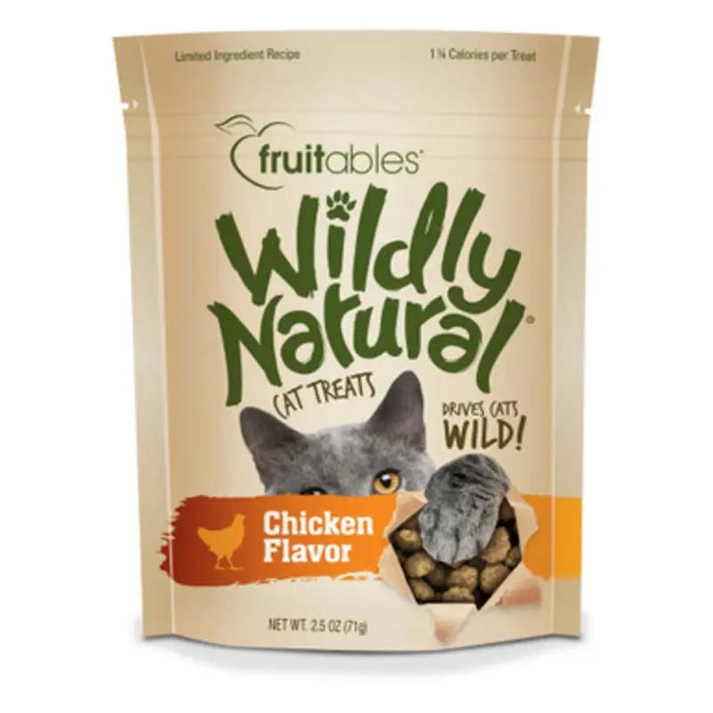 Fruitables Wildly Natural Chicken Flavor Cat Treats 2.5 oz