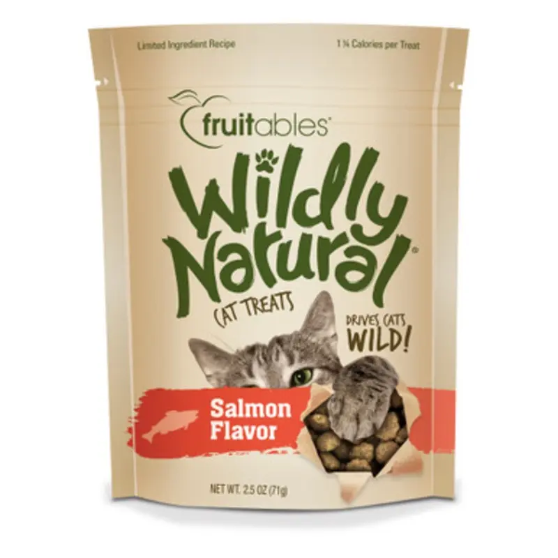 Fruitables Wildly Natural Salmon Flavor Cat Treats 2.5 oz