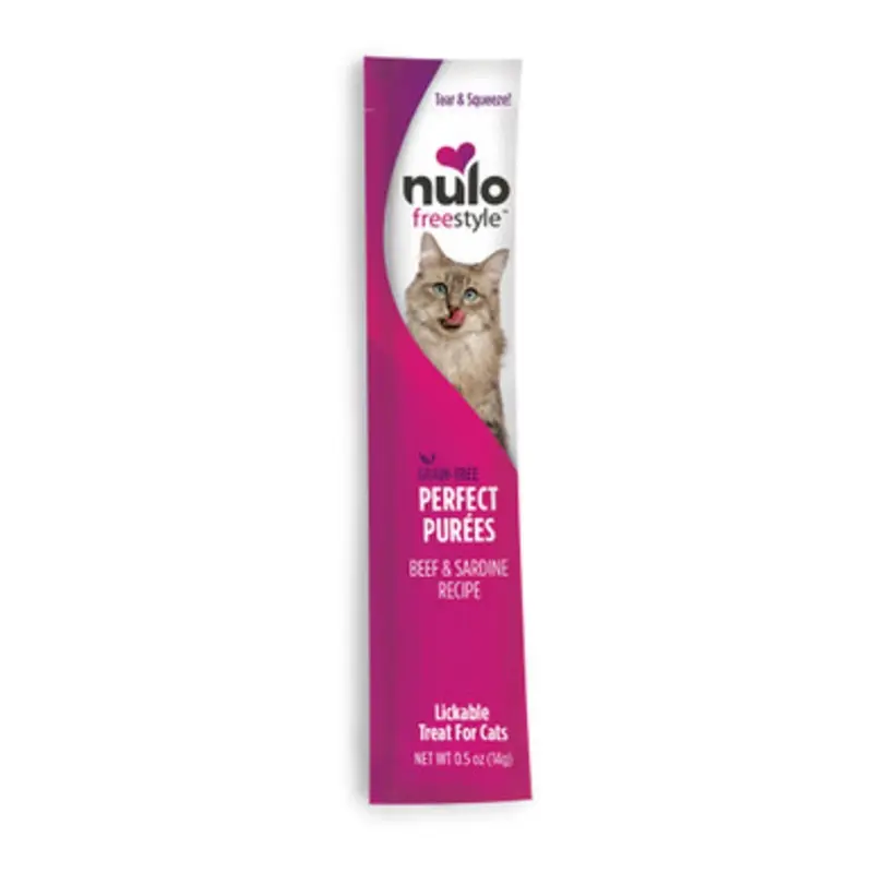 Nulo Freestyle Perfect Puree Beef & Sardine Lickable Cat Treat 0.5 oz