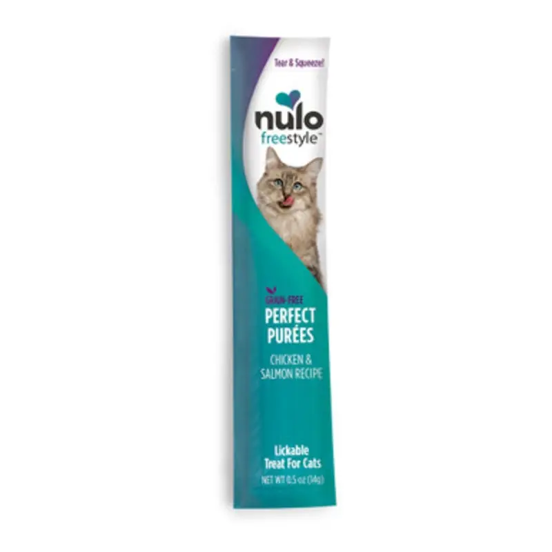 Nulo Freestyle Perfect Puree Chicken & Salmon Recipe Lickable Cat Treat 0.5 oz