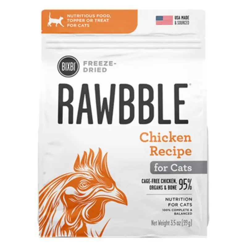 Bixbi Rawbble Chicken Recipe Freeze-Dried Cat Food 3.5 oz