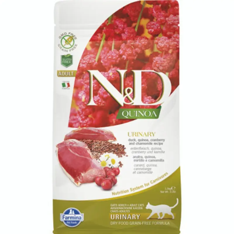 Farmina N&D Quinoa Urinary Duck Adult Dry Cat Food 3.3 lb