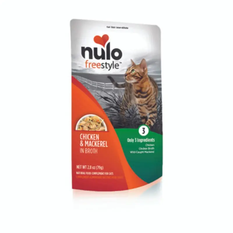Nulo Freestyle Chicken & Mackerel in Broth Wet Cat Food Topper 2.8 oz