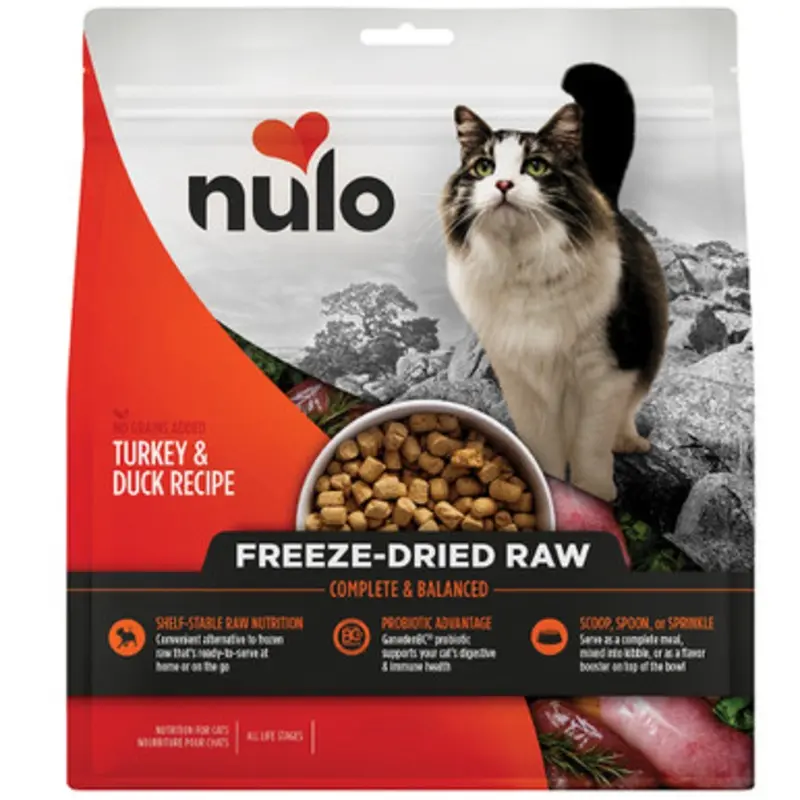 Nulo Turkey & Duck Recipe Freeze-Dried Raw Cat Food 16 oz