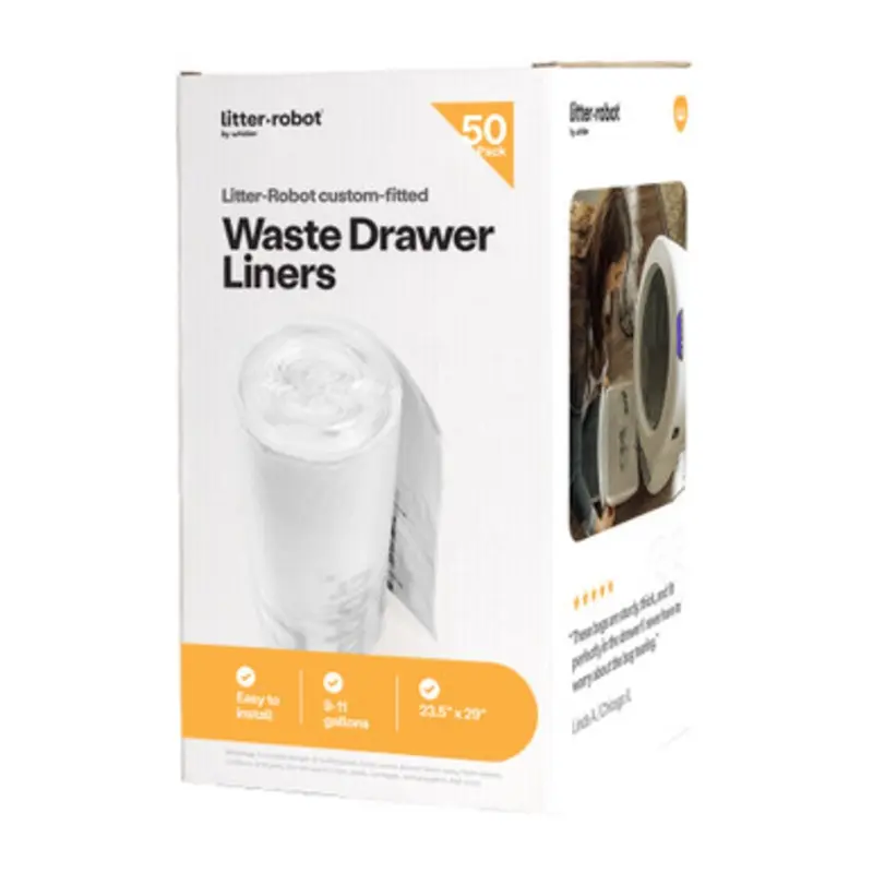 Litter-Robot Custom-Fitted Waste Drawer Liners 50 pk
