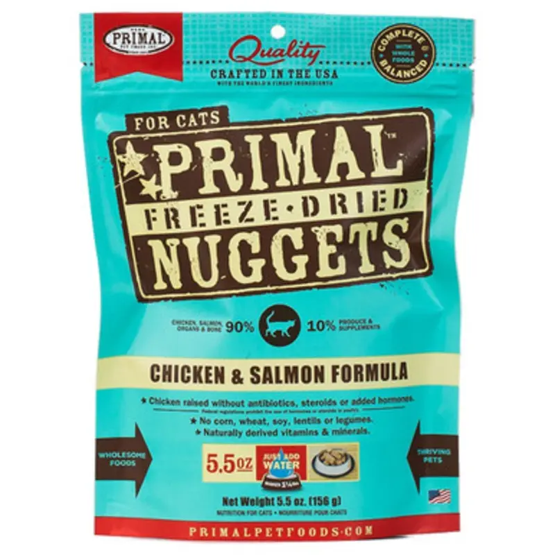 Primal Chicken & Salmon Formula Raw Freeze-Dried Cat Food 5.5 oz